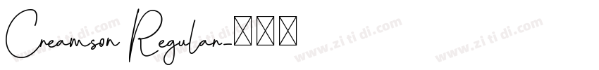 Creamson Regular字体转换